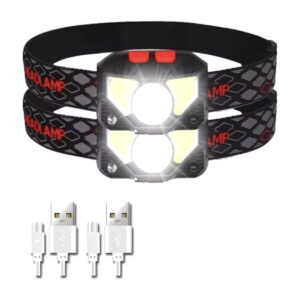 Rechargeable LED Head Torch (2-Pack)